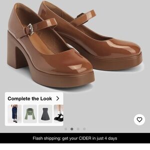 Cider Brown Platform Mary Janes